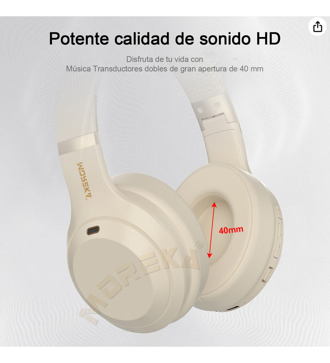 Audífonos Bluetooth V5.4 Moreka BL016 200mAh 40mm Cancelación de Ruido (copia) - Imagen 7