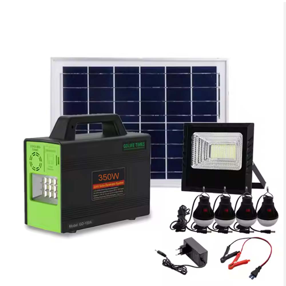 Generador Solar Greate Green Life de 350 Vatios panel solar 16v 75w reflector, bocina 4 bombillas - Imagen 1