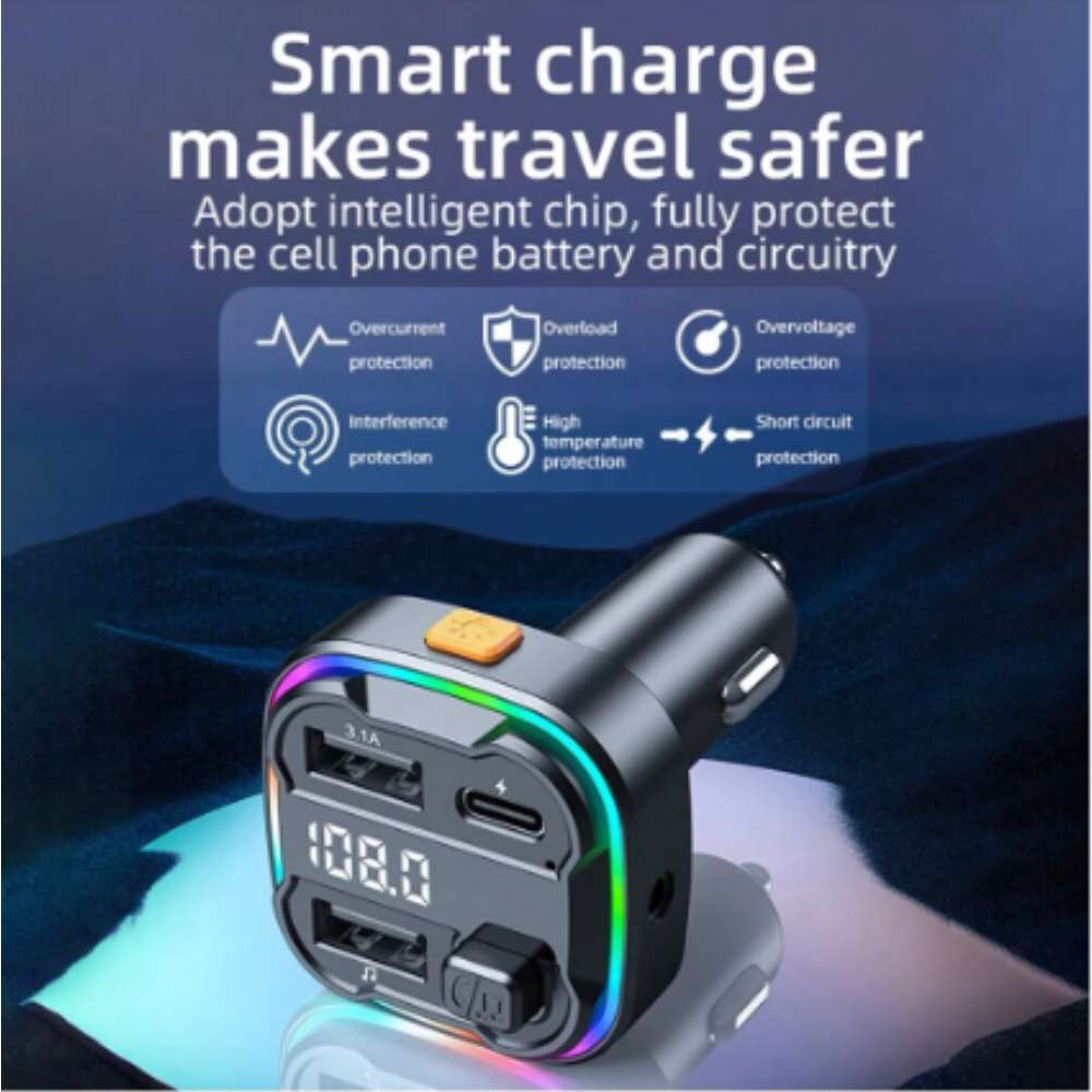 Transmisor Bluetooth Moreka CP-0069 5.3 FM Plug In manos libres para coche - Imagen 3
