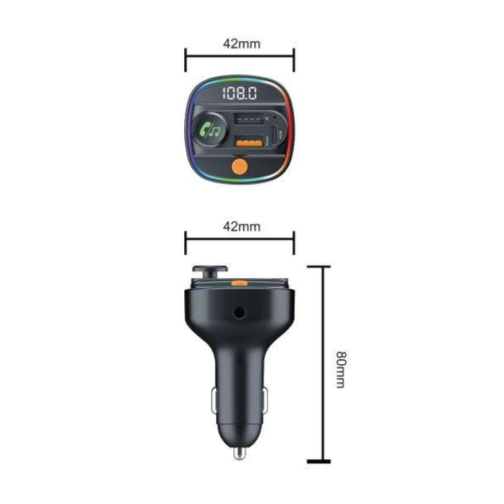Transmisor Bluetooth Moreka CP-0070 5.3 FM manos libres para coche - Imagen 4