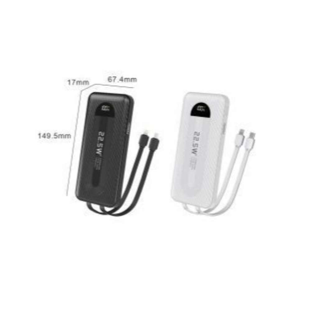 Power Bank Moreka K080 10000 mAh 22.5W cables IP y C - Imagen 5