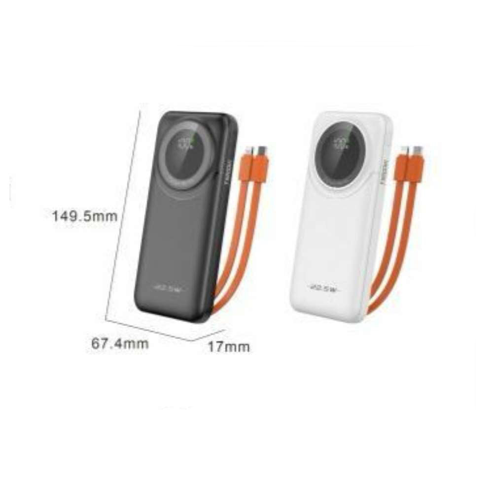 Power Bank Moreka K081 10000 mAh 22.5W cables IP y C - Imagen 6