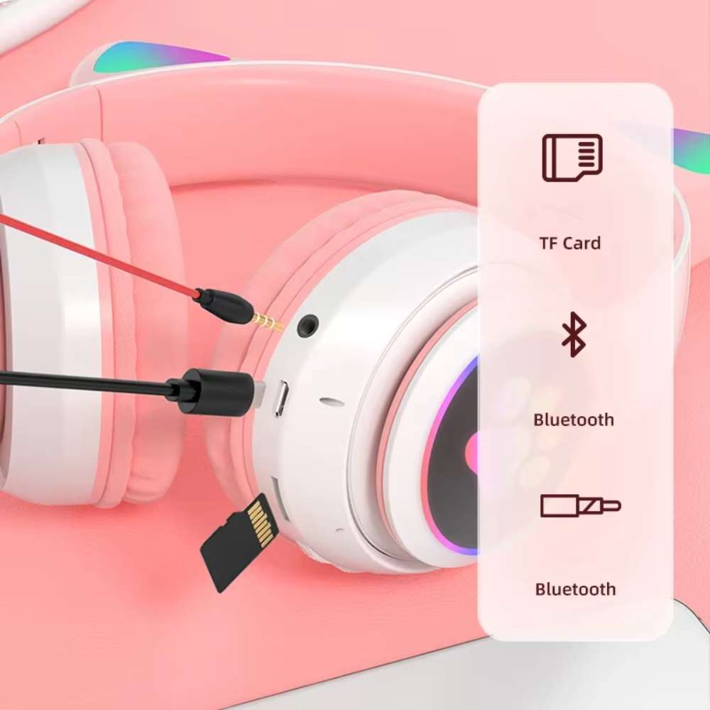 Audífonos Diadema Gato STN-28 Bluetooth RGB - Imagen 4