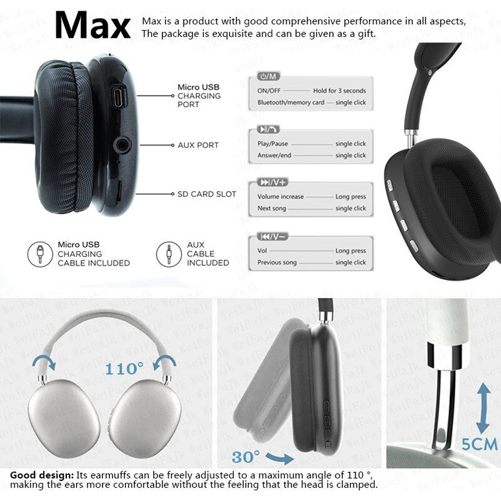Audífonos Diadema P9 Bluetooth - Imagen 6