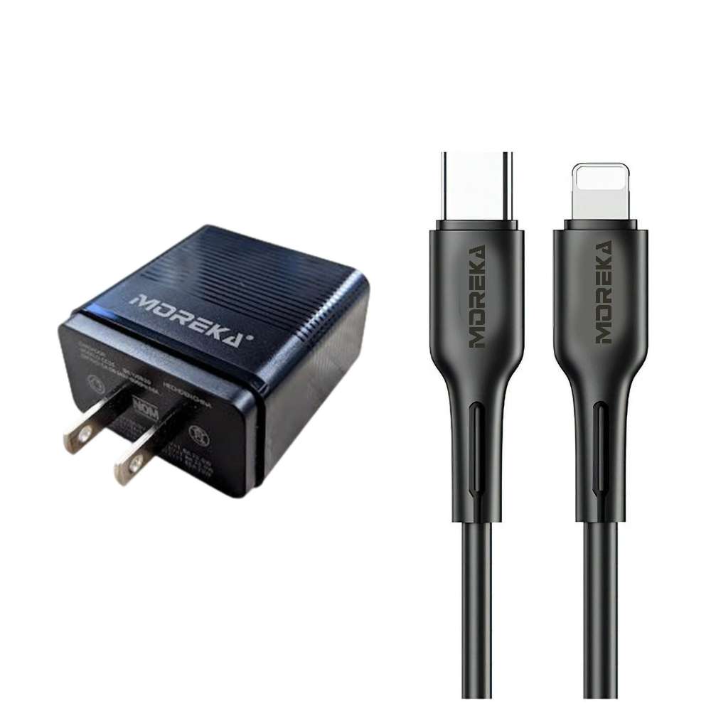 Turbo Cargador 68W 3 puertos C1 22.5W C1 22.5W QC 3.0 23W Cable tipo IP -C CC26 - Imagen 1