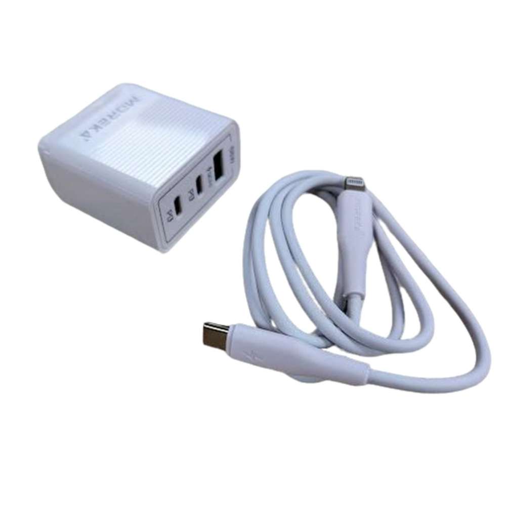 Turbo Cargador 68W 3 puertos C1 22.5W C1 22.5W QC 3.0 23W Cable tipo IP -C CC26 - Imagen 6