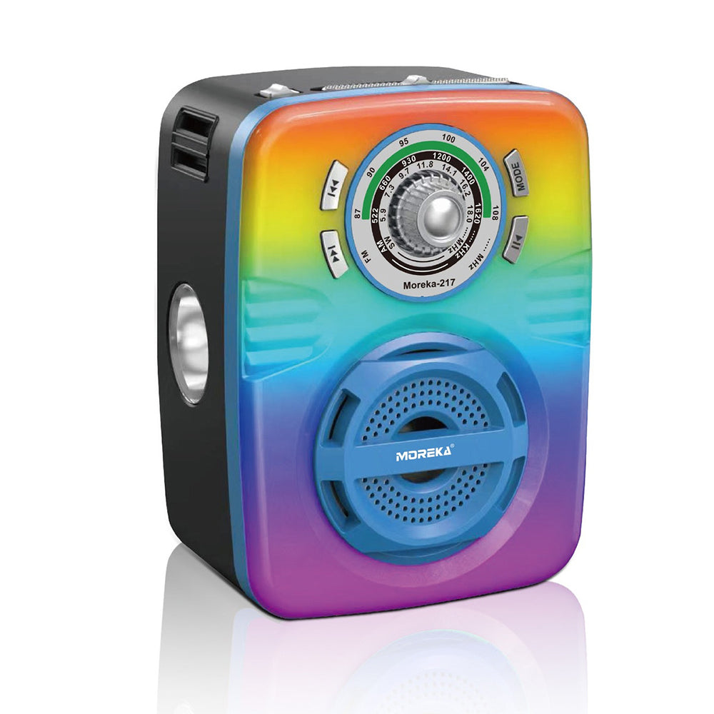 Radio Am Fm Sw Con Bluetooth Usb MicroSD Aux Recargable Moreka 217 - Imagen 1