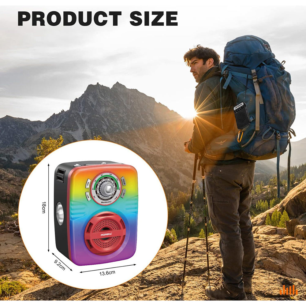 Radio Am Fm Sw Con Bluetooth Usb MicroSD Aux Recargable Moreka 217 - Imagen 7