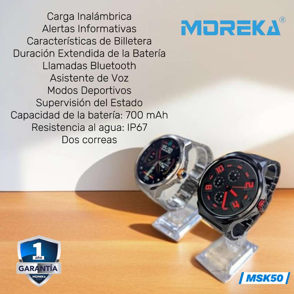 Smart Watch Moreka MSK50 pantalla amoled 700mAh contra agua IPX67 - Imagen 2