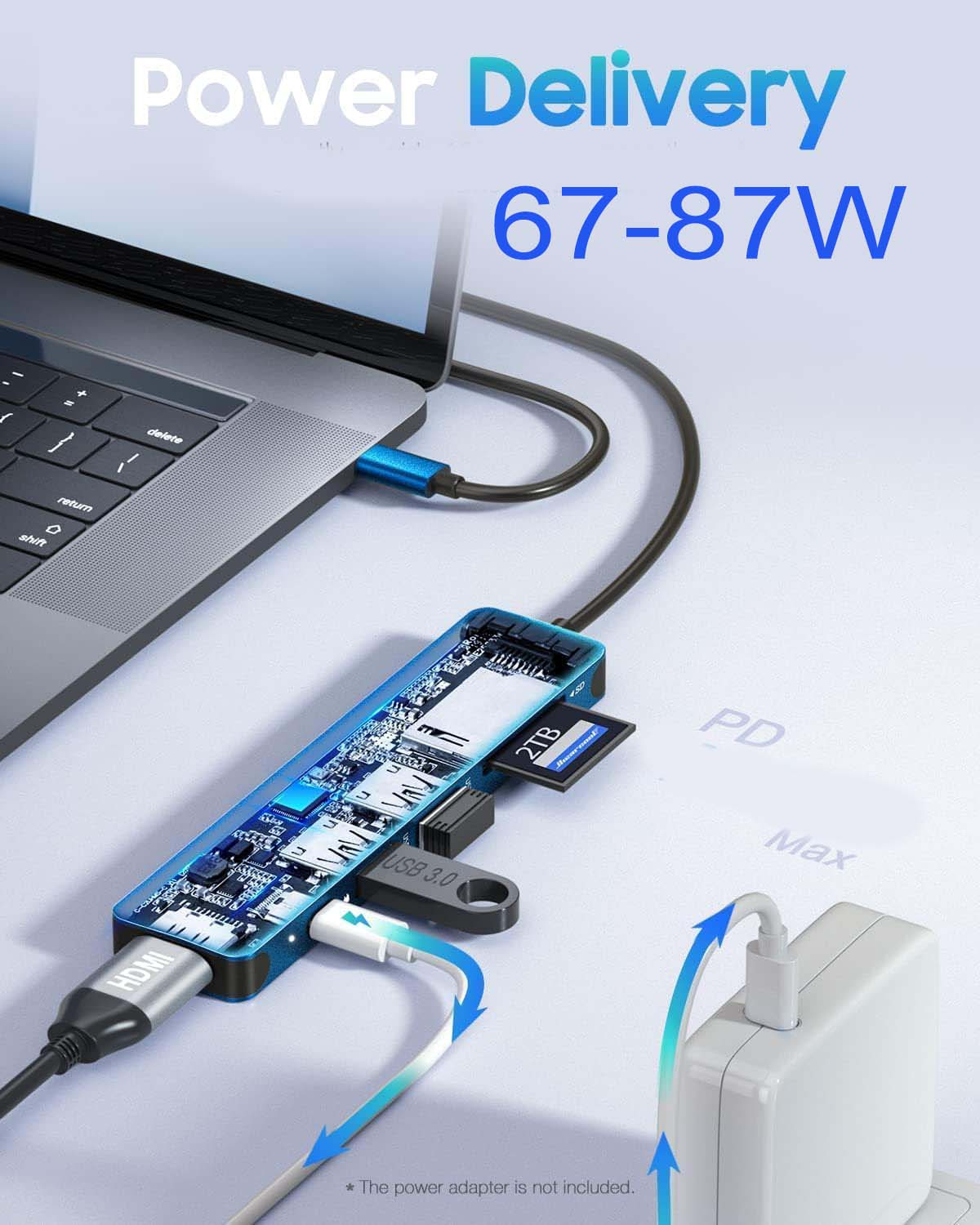 HUB Multipuertos Moreka USB C 6 en 1 Moreka KZ01 - Imagen 3