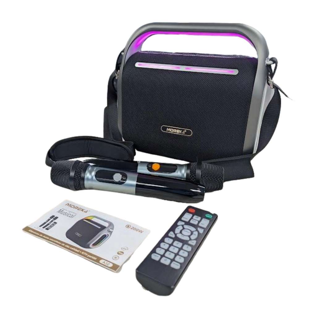 Bocina Moreka A32 200W 1200mAh 6-8 hrs de bateria Bluetooth, Contra Agua IPX5 - Imagen 4