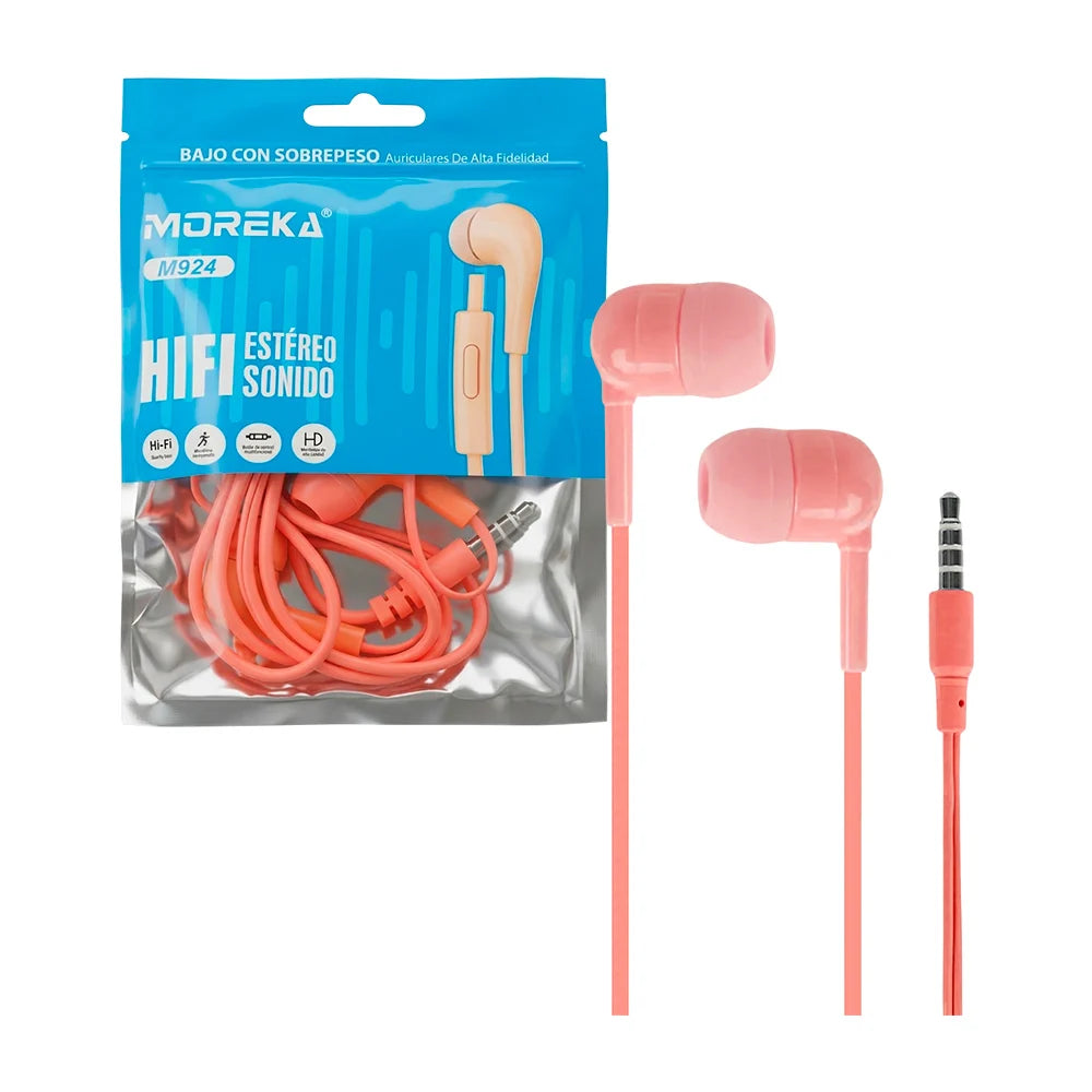 Audífonos Alámbricos Moreka M924 Sonido claro y control — Bluetooth 5.3 TWS - Imagen 4