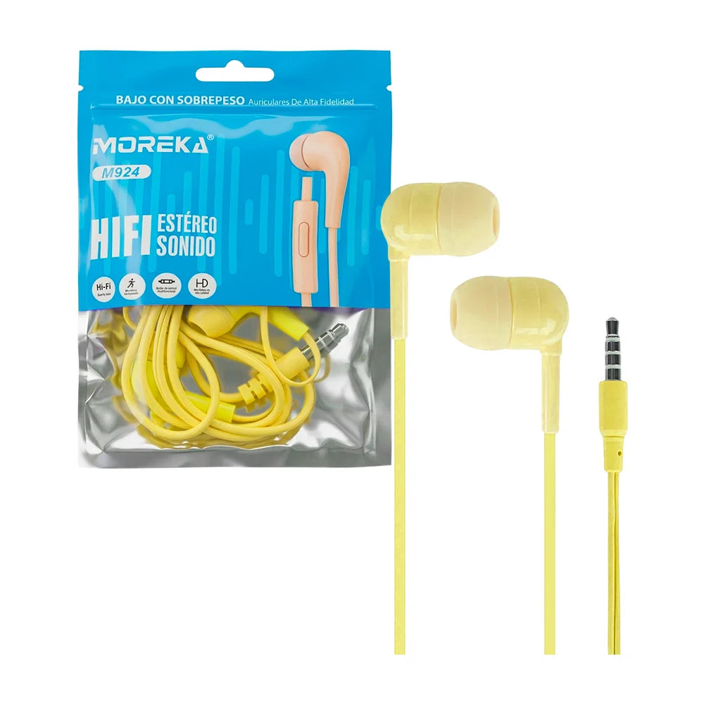 Audífonos Alámbricos Moreka M924 Sonido claro y control — Bluetooth 5.3 TWS - Imagen 5
