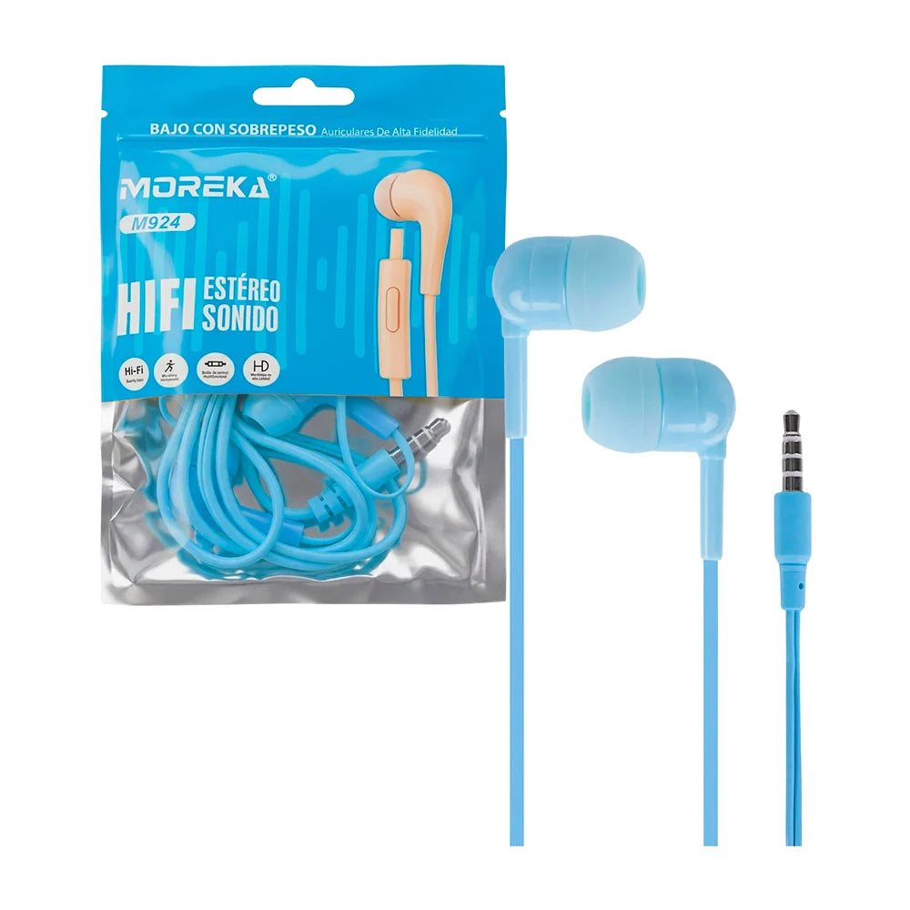 Audífonos Alámbricos Moreka M924 Sonido claro y control — Bluetooth 5.3 TWS - Imagen 6
