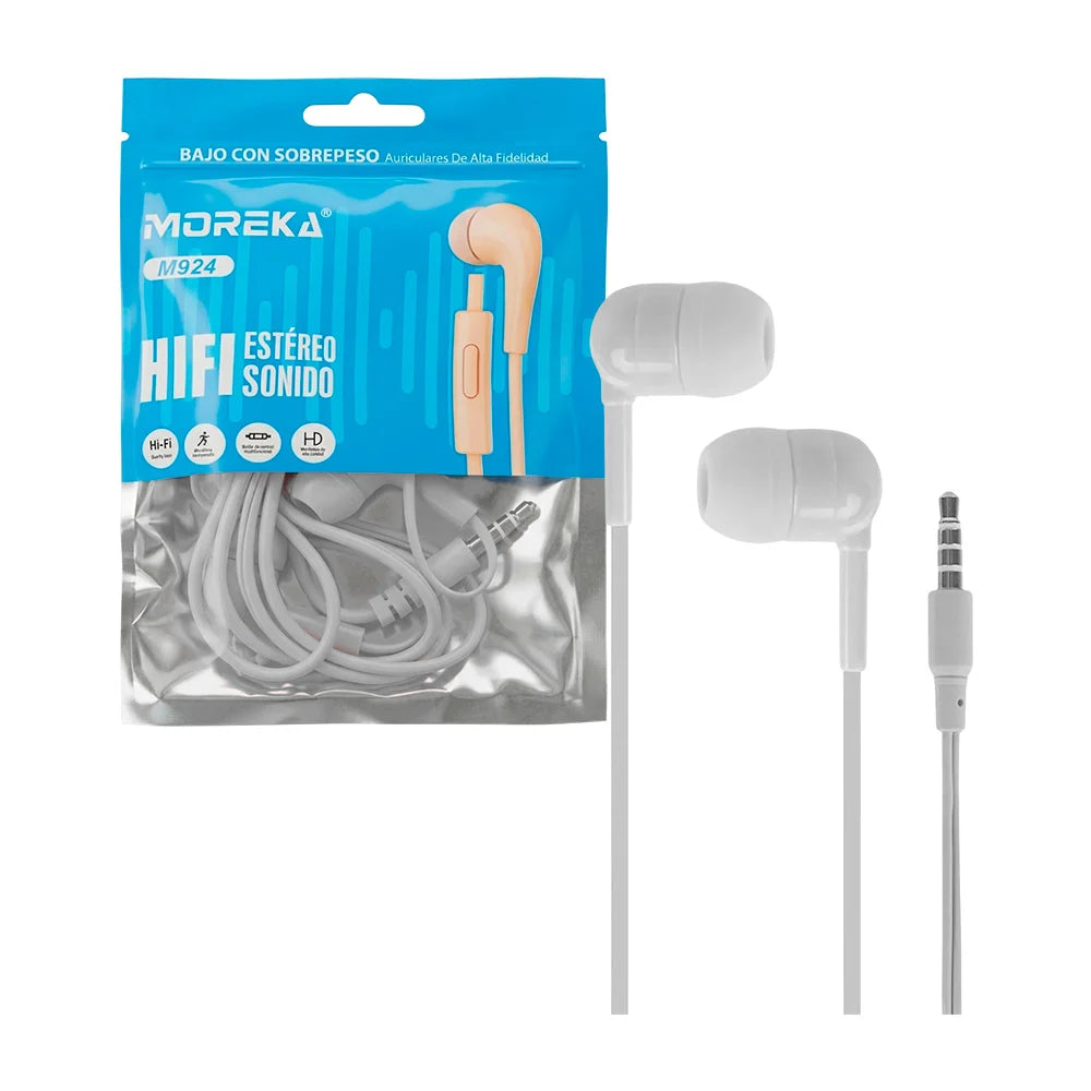 Audífonos Alámbricos Moreka M924 Sonido claro y control — Bluetooth 5.3 TWS - Imagen 7