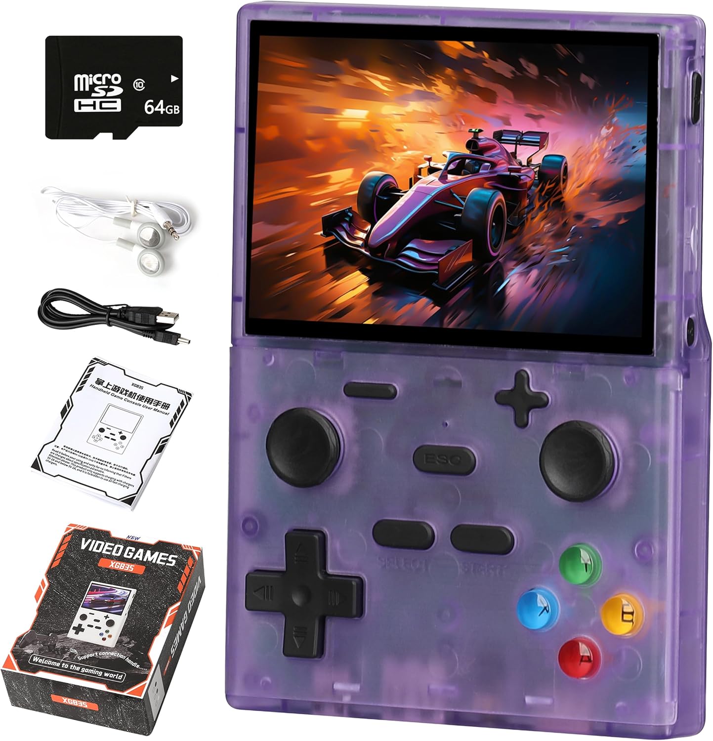 Consola de juegos portátil XGB35 3.5 pulgadas retro RAM 2GB ROM 8 - Imagen 1