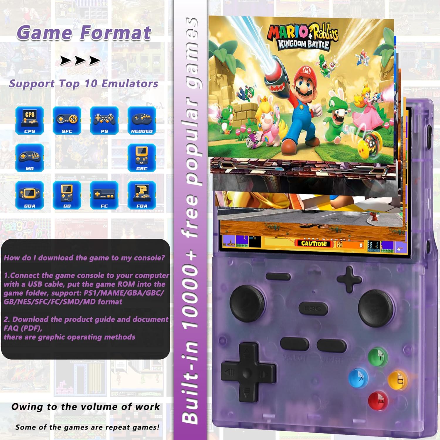 Consola de juegos portátil XGB35 3.5 pulgadas retro RAM 2GB ROM 8 - Imagen 11