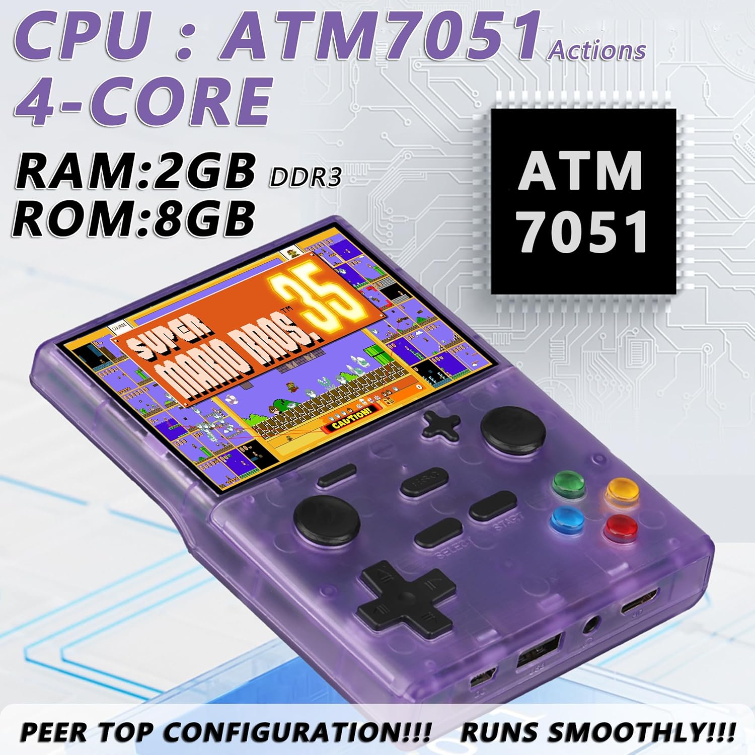 Consola de juegos portátil XGB35 3.5 pulgadas retro RAM 2GB ROM 8 - Imagen 12
