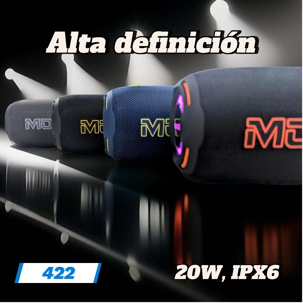 Bocina Moreka 422 20W 3600mAh 5-6 hrs de bateria Bluetooth, Contra Agua IPX6 - Imagen 4