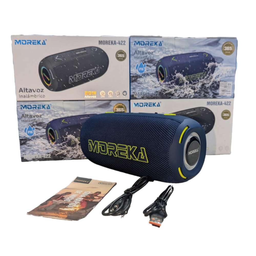 Bocina Moreka 422 20W 3600mAh 5-6 hrs de bateria Bluetooth, Contra Agua IPX6 - Imagen 7