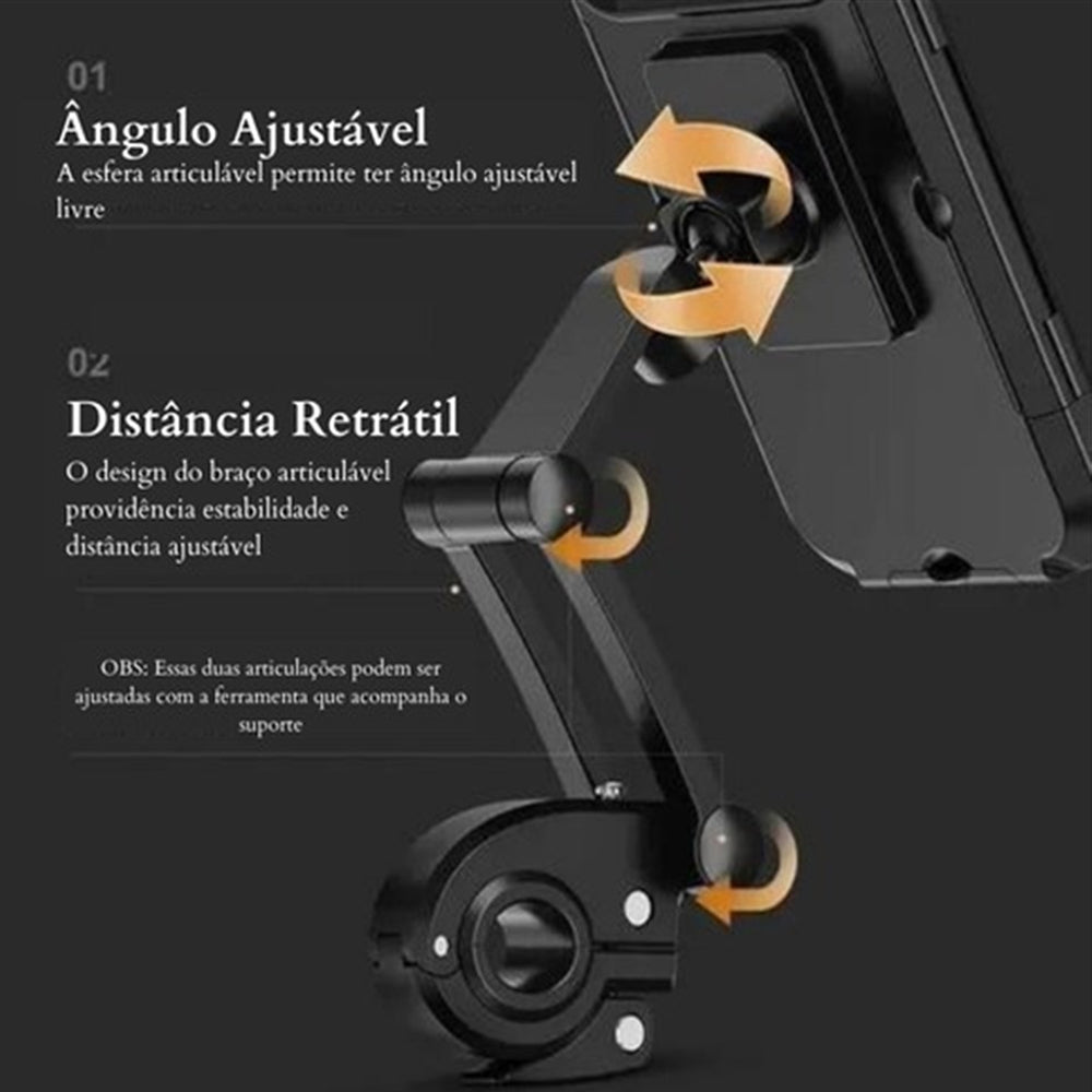 Soporte De Teléfono Móvil Motocicleta 360º Impermeable 807 - Imagen 9