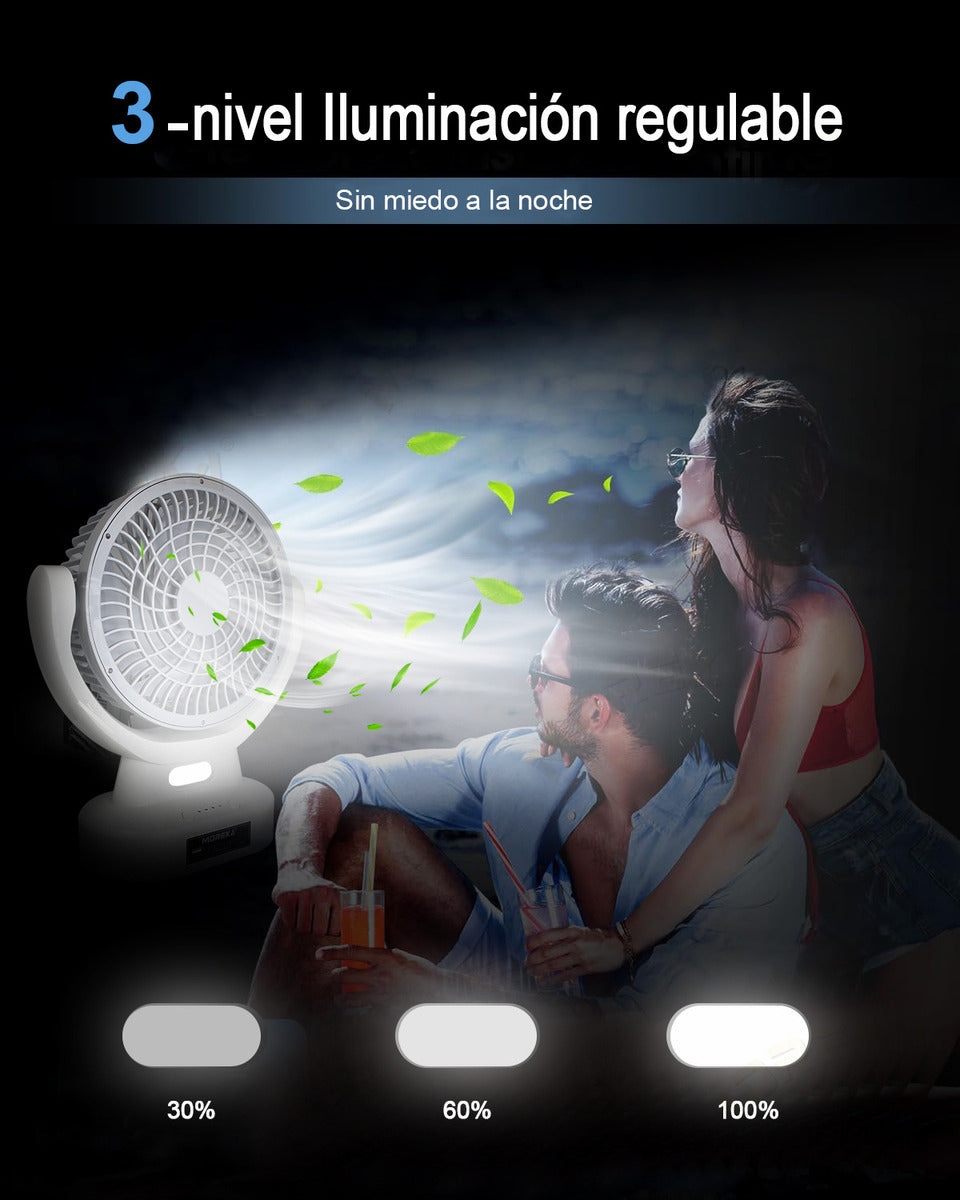 Ventilador Solar Recargable 8