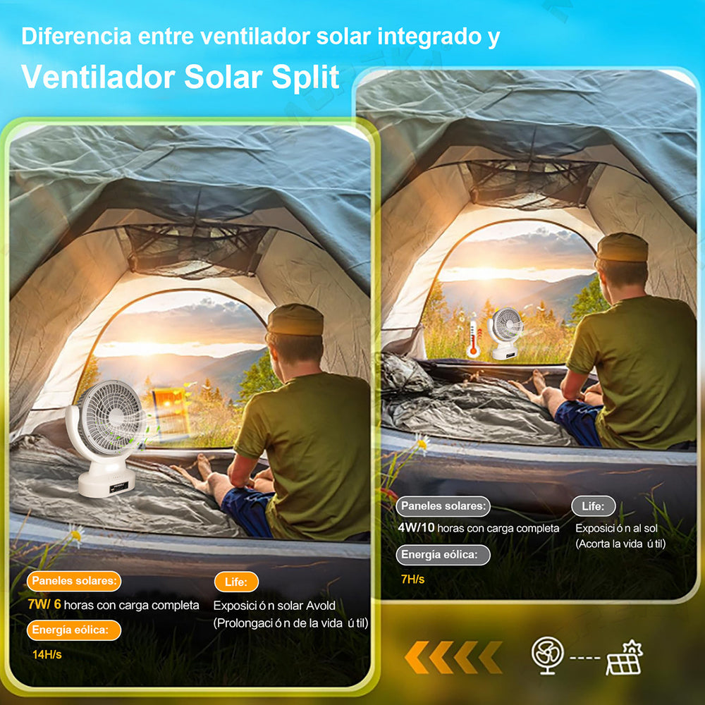Ventilador Solar Recargable 9
