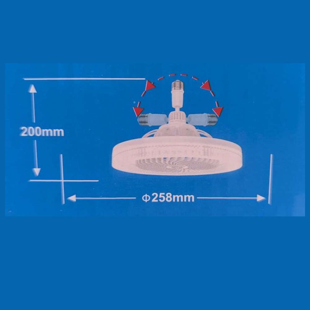 Ventilador De Techo Con Lámpara Led Foco 35w Silencioso FS-136 - Imagen 8