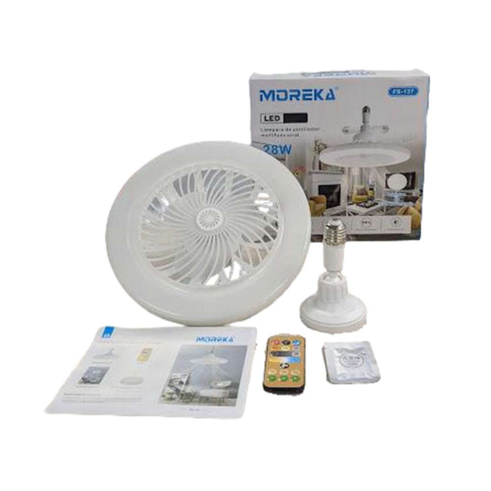 Ventilador De Techo Con Lámpara Led Foco 28w Silencioso FS-137 - Imagen 2