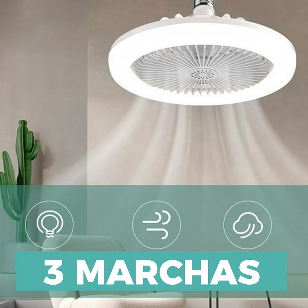 Ventilador De Techo Con Lámpara Led Foco 28w Silencioso FS-137 - Imagen 6