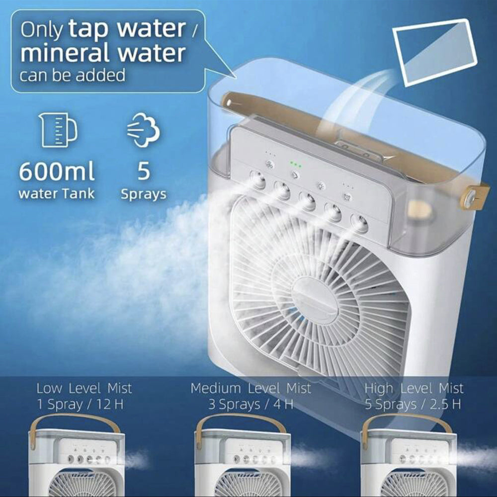 Clima Enfriador De Aire Mini Ventilador Frio Portatil Moreka SF112 - Imagen 5