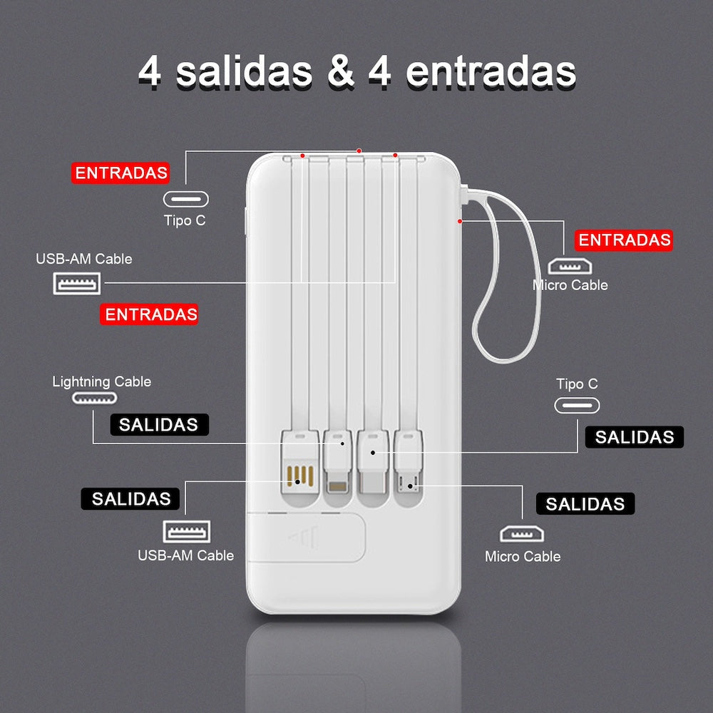 Power Bank Moreka K087 20000 mAh 74W 4 entredas 4 salidas - Imagen 5