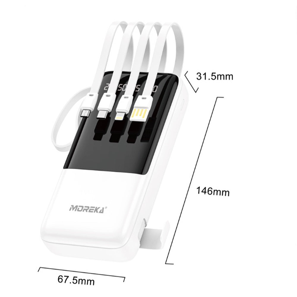 Power Bank Moreka K087 20000 mAh 74W 4 entredas 4 salidas - Imagen 8