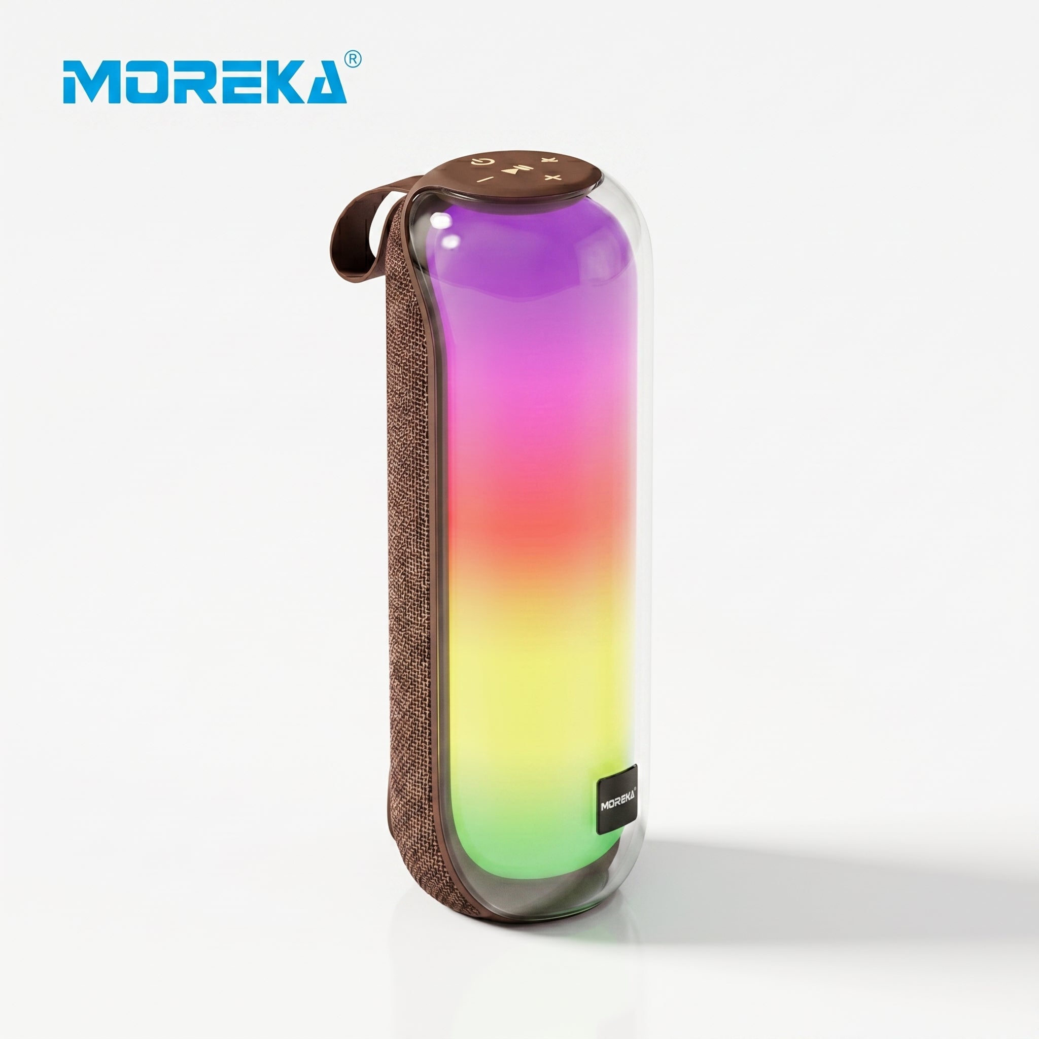 Bocina Moreka 408 14W (2 x 7W) 3000mAh Batería Bluetooth V5.3 IPX5 Resistente al Agua Luz RGB Micrófono Incorporado Radio FM - Imagen 9