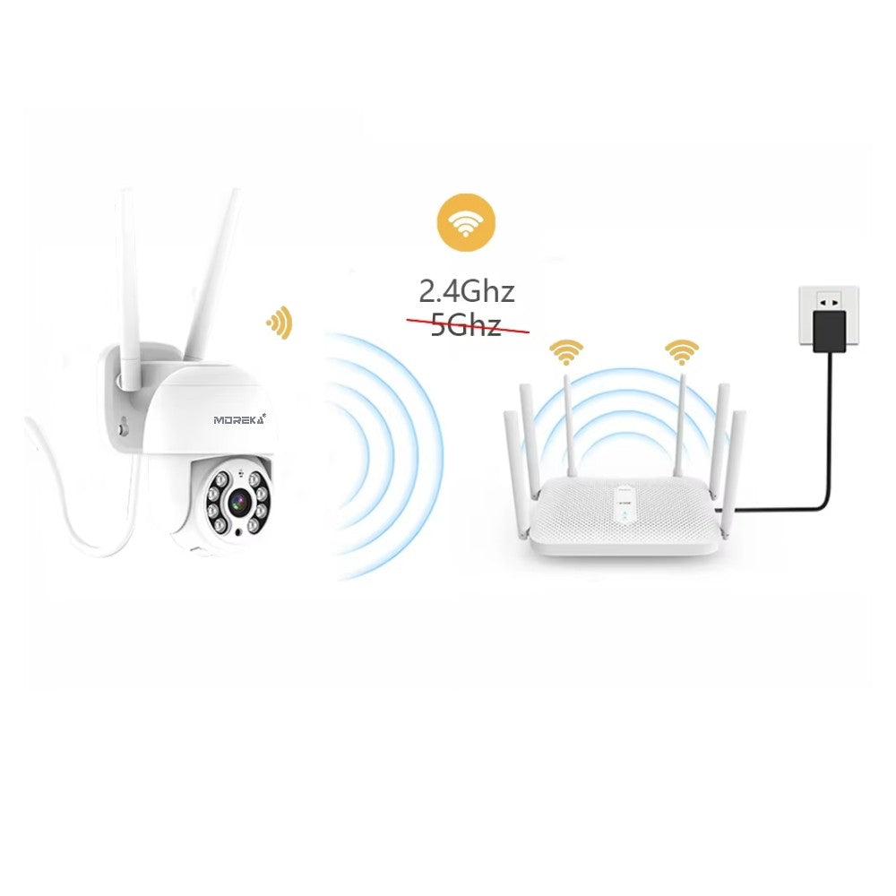 Cámara IP 360° Wifi 3mp Visión Nocturna Certificación IP66 Micrófono y altavoz JK-003 - Imagen 4