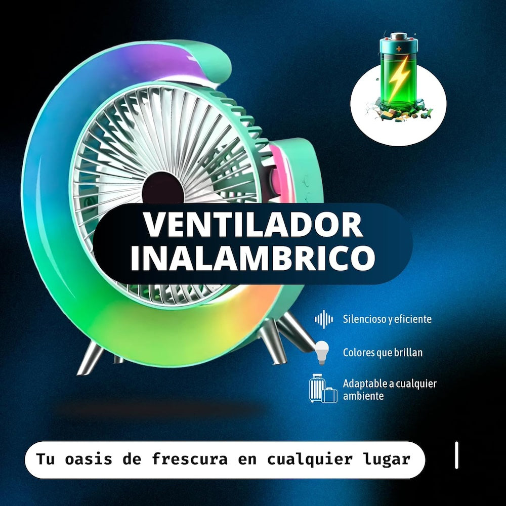 Ventilador alta velocidad RGB, Ajustable 1200mAh FS-110 - Imagen 6