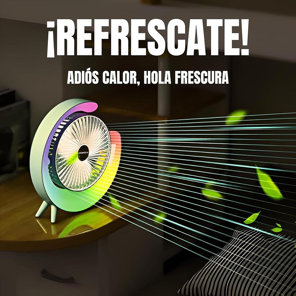Ventilador alta velocidad RGB, Ajustable 1200mAh FS-110 - Imagen 7