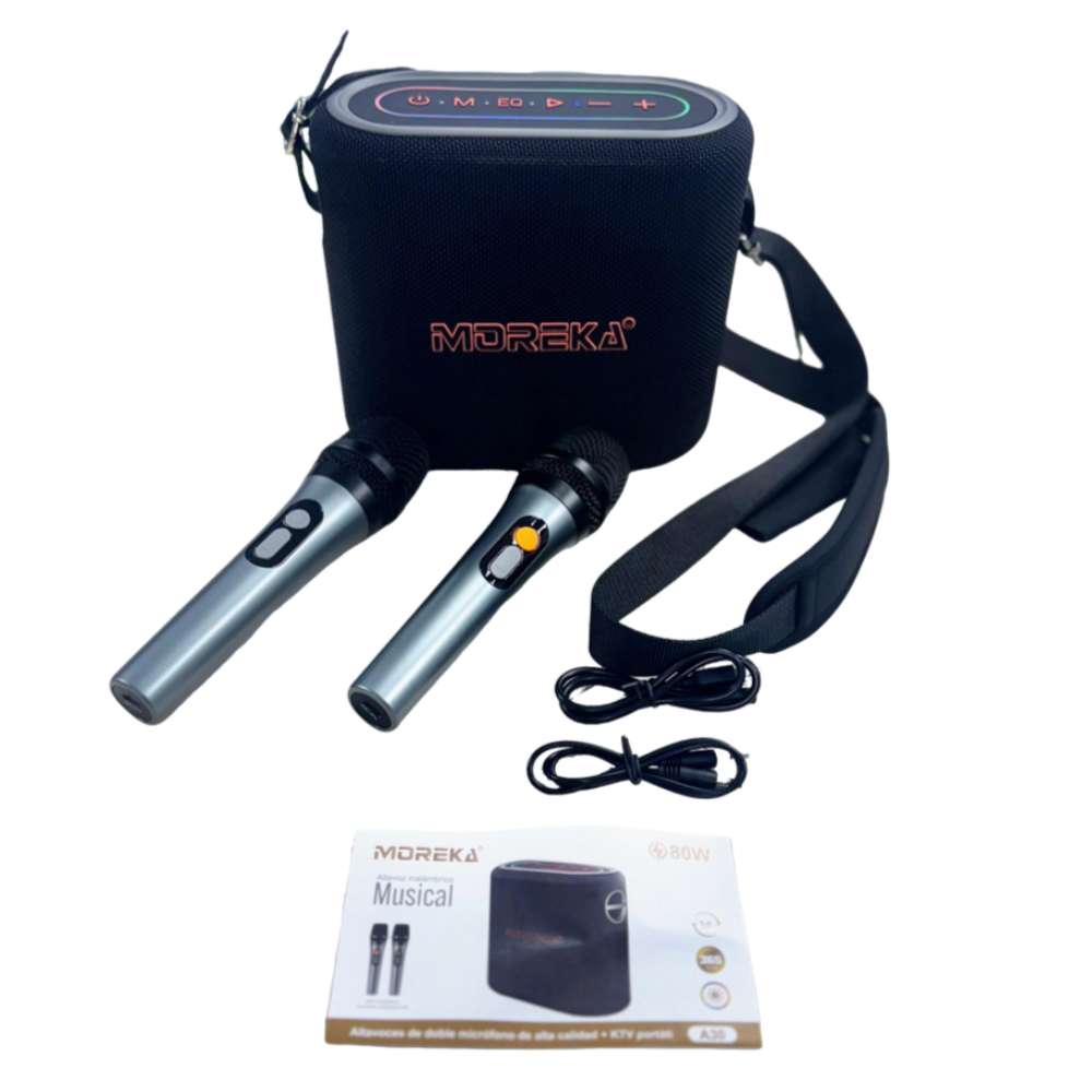 Bocina Moreka A30 80W 6000mAh 6 hrs de bateria Bluetooth, Contra Agua IPX5 - Imagen 2