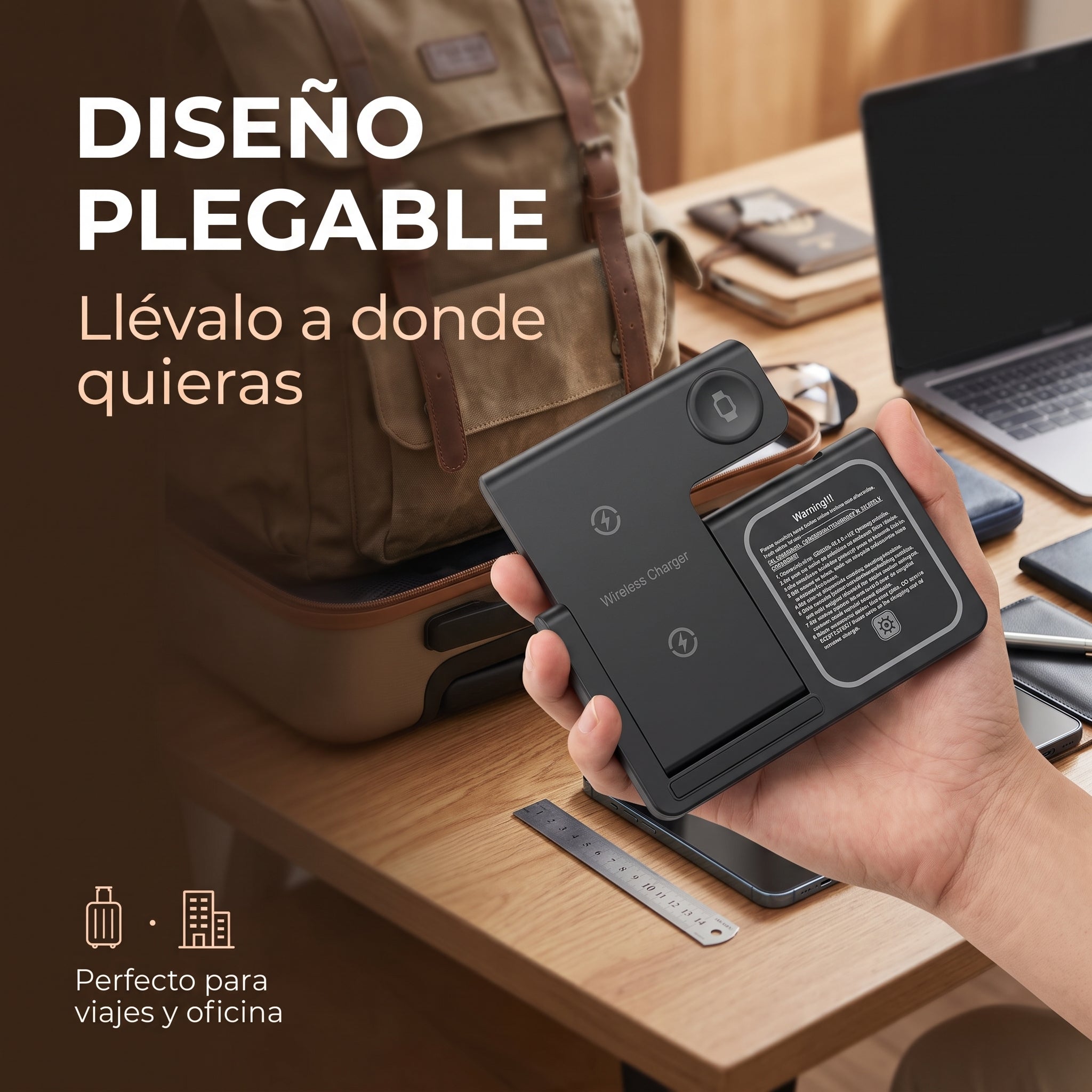 Estación de Carga 3 en 1 Yisen X455 para Smartphone Audifonos y SmartWatch - Imagen 10