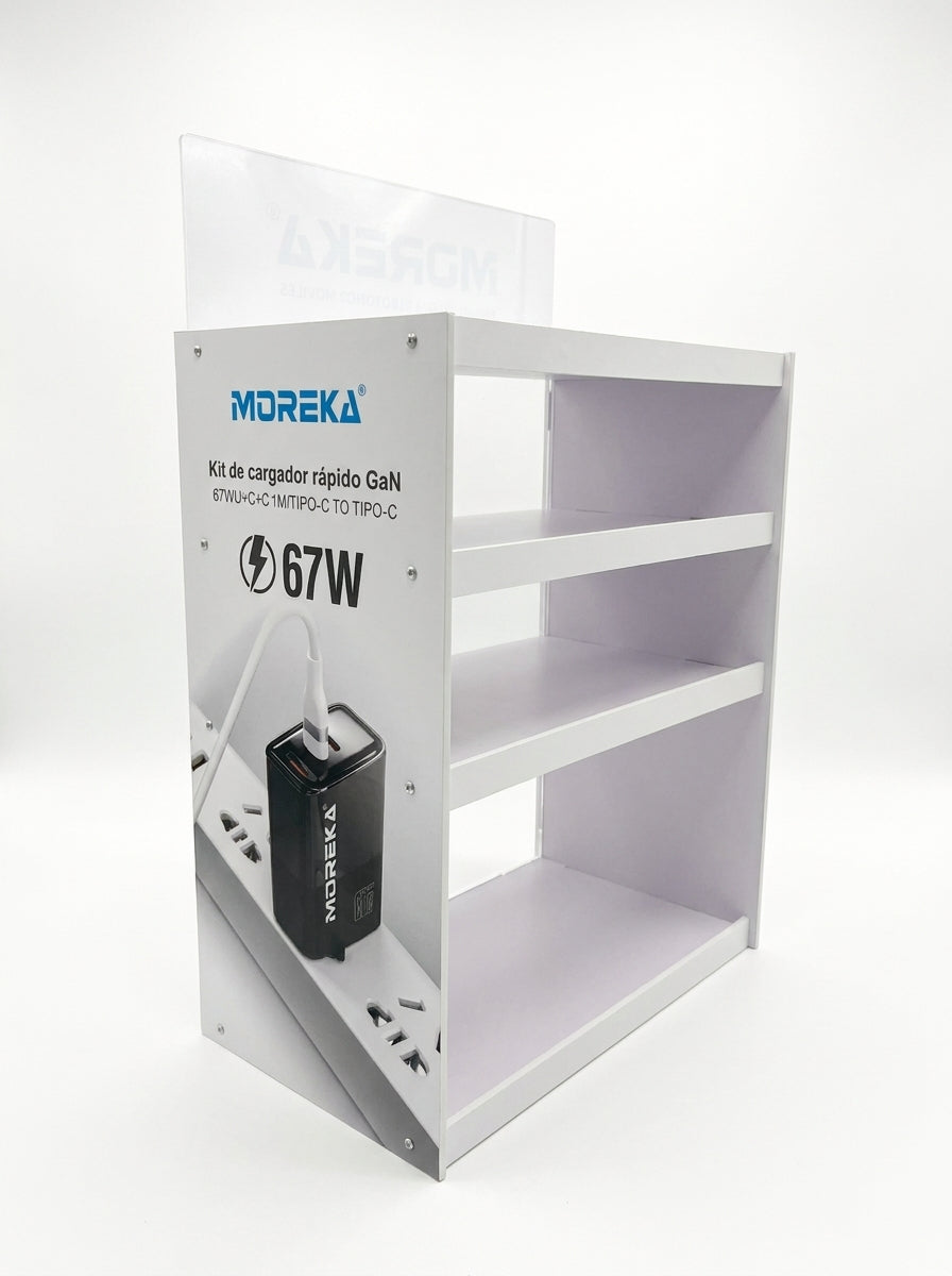 Exhibidor Desarmado para vender Accesorios celulares Madera Acrílico Fácil Transporte Mod 2200 - Imagen 2