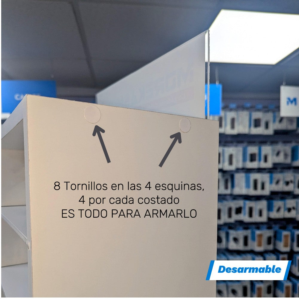 Exhibidor Desarmado para vender Accesorios celulares Madera Acrílico Fácil Transporte Mod 2200 - Imagen 5