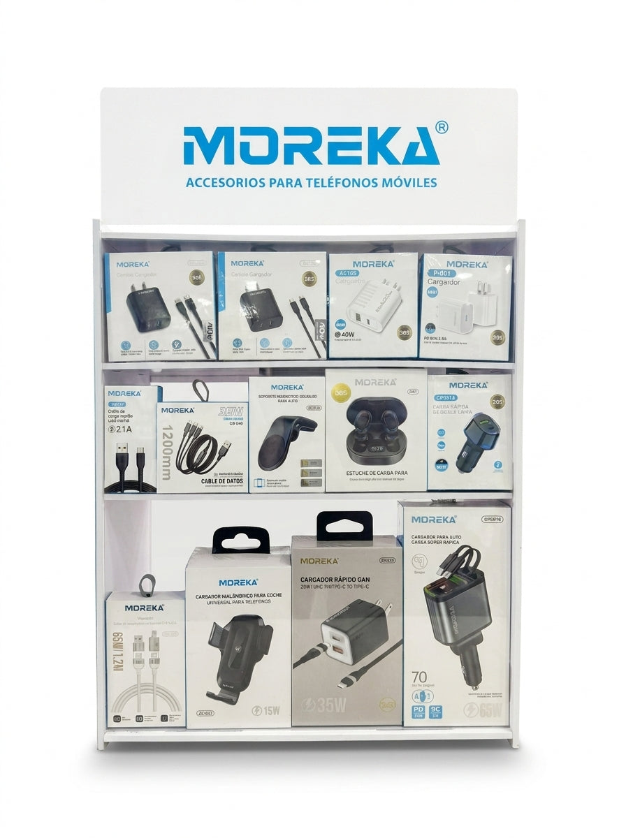 Exhibidor Desarmado para vender Accesorios celulares Madera Acrílico Fácil Transporte Mod 2200 - Imagen 6
