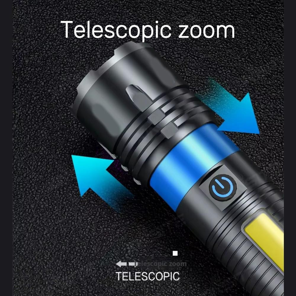 Linterna tactica metalica recargable 2400mAh TG+COB 3000 metros de distancia MT-025 - Imagen 3