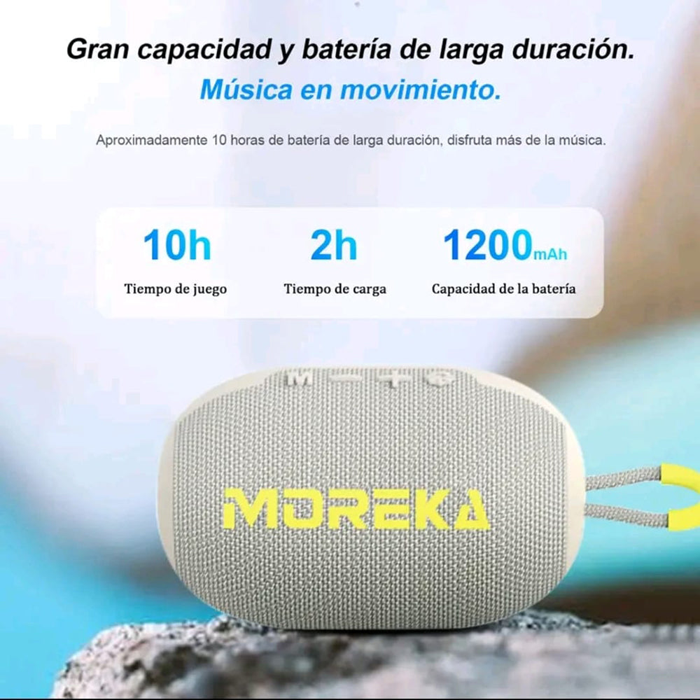Bocina Moreka 419 5W 1200mAh 3-5 hrs de bateria Bluetooth, Contra Agua IPX5 - Imagen 3