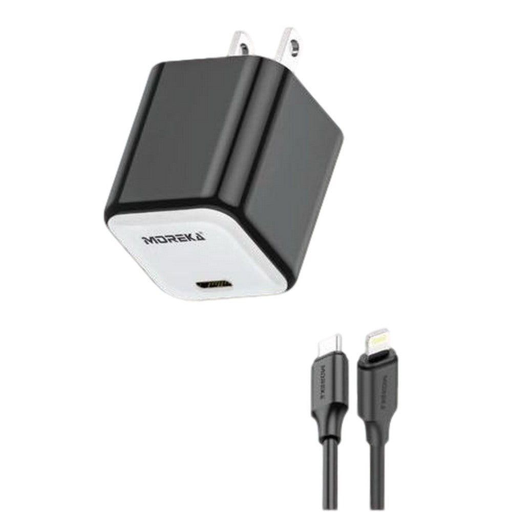 Cargador tipo C 20W 5V- 3A cable tipo IP carga rápida Moreka P-215 - Imagen 10