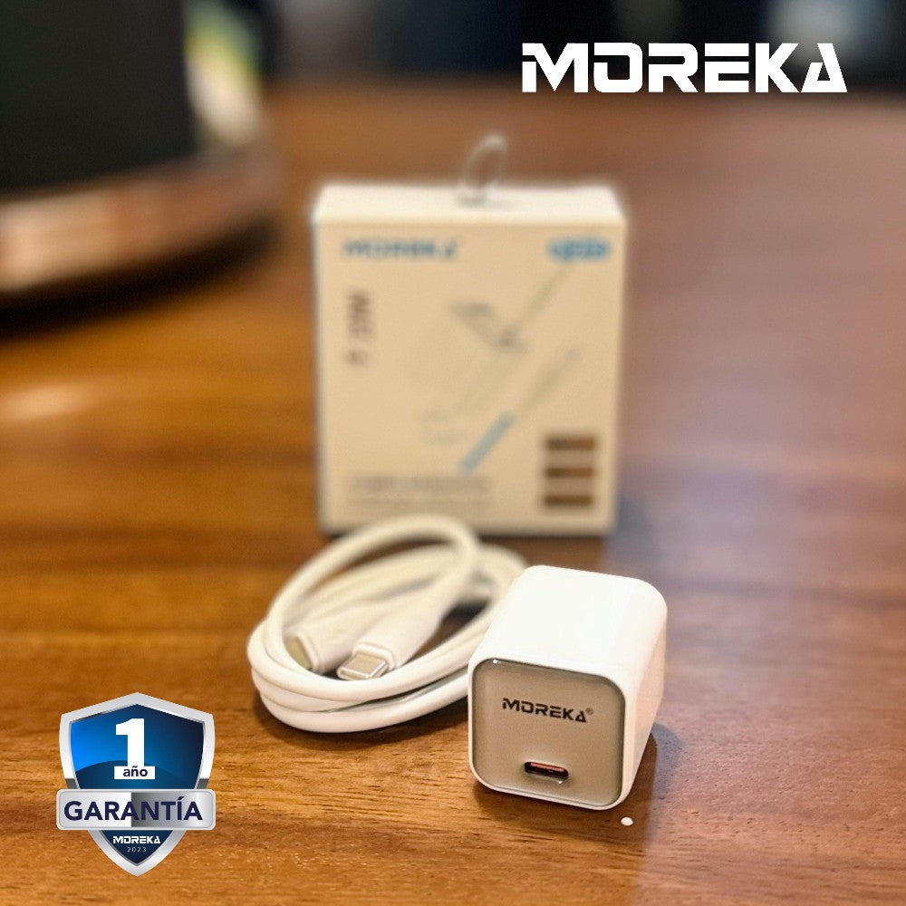 Cargador turbo 20W 5V- 3A puerto C Clavija plegable cable tipo IP - C Moreka P-212 - Imagen 4