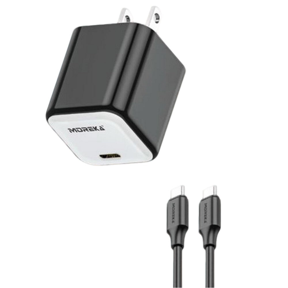 Cargador tipo C 20W 5V- 3A cable tipo C carga rápida Moreka P-216 - Imagen 1