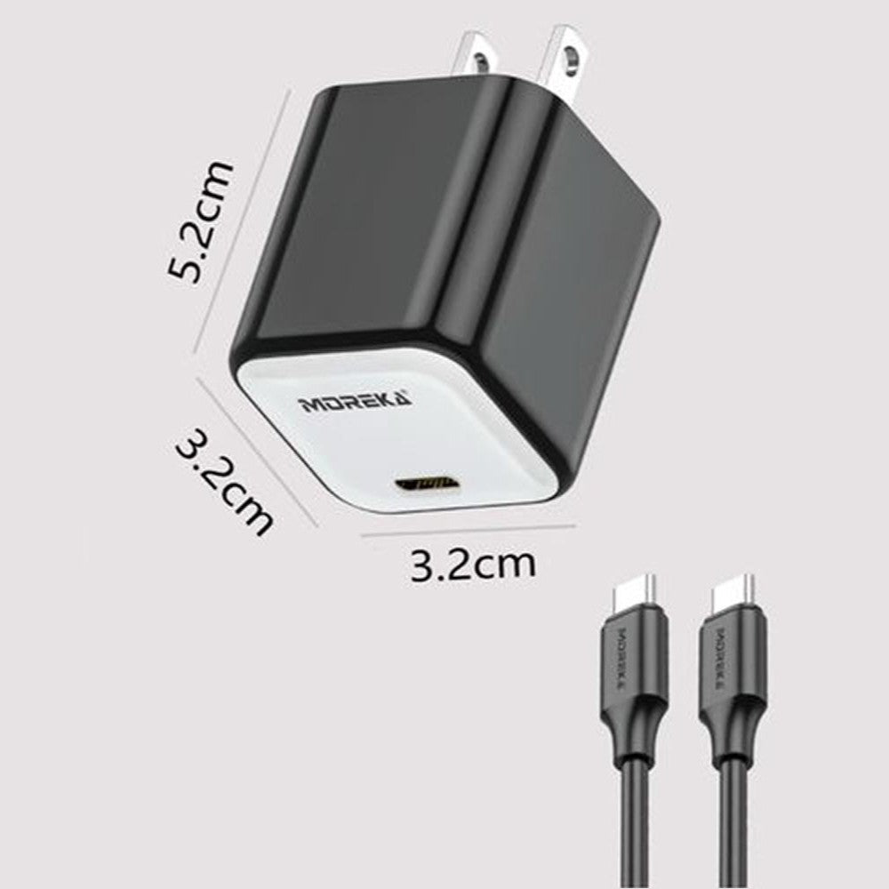 Cargador tipo C 20W 5V- 3A cable tipo C carga rápida Moreka P-216 - Imagen 8