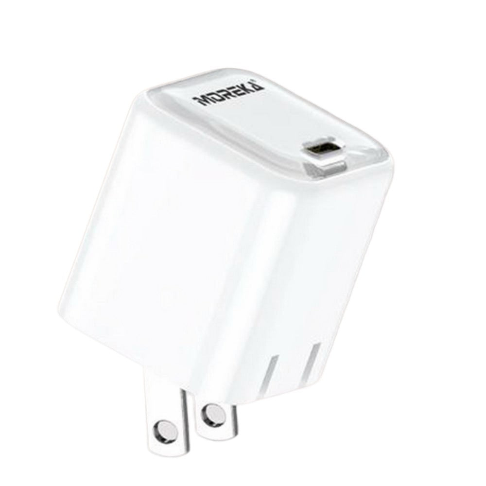 Cubo carga rápida 20W 5V- 3A puerto C Clavija plegable Moreka P-211 - Imagen 7