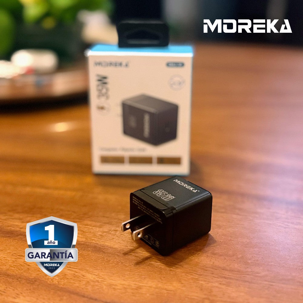 Cubo Turbo Cargador GaN 35W puerto C Moreka DHJ-35 - Imagen 5